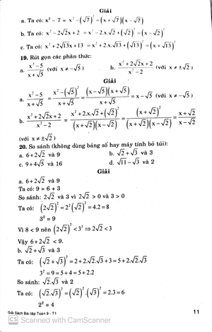 bộ giải sách bài tập toán 9 - tập 1