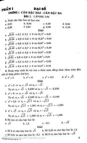bộ giải sách bài tập toán 9 - tập 1