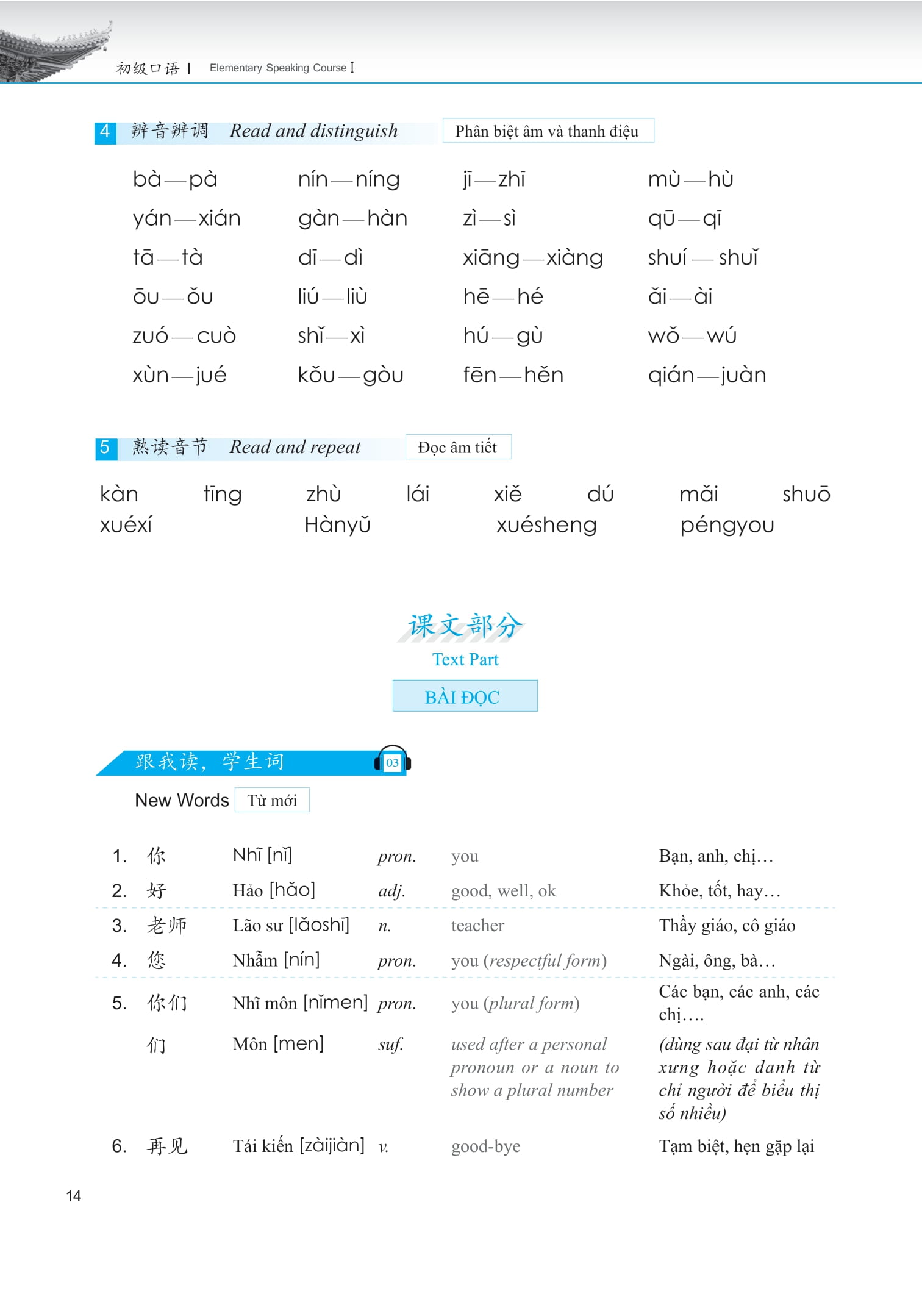 Bo
						
										
										Giao Trinh Phat Trien Han Ngu Noi-Giao Tiep - So Cap 1 (Tai Ban 2025)