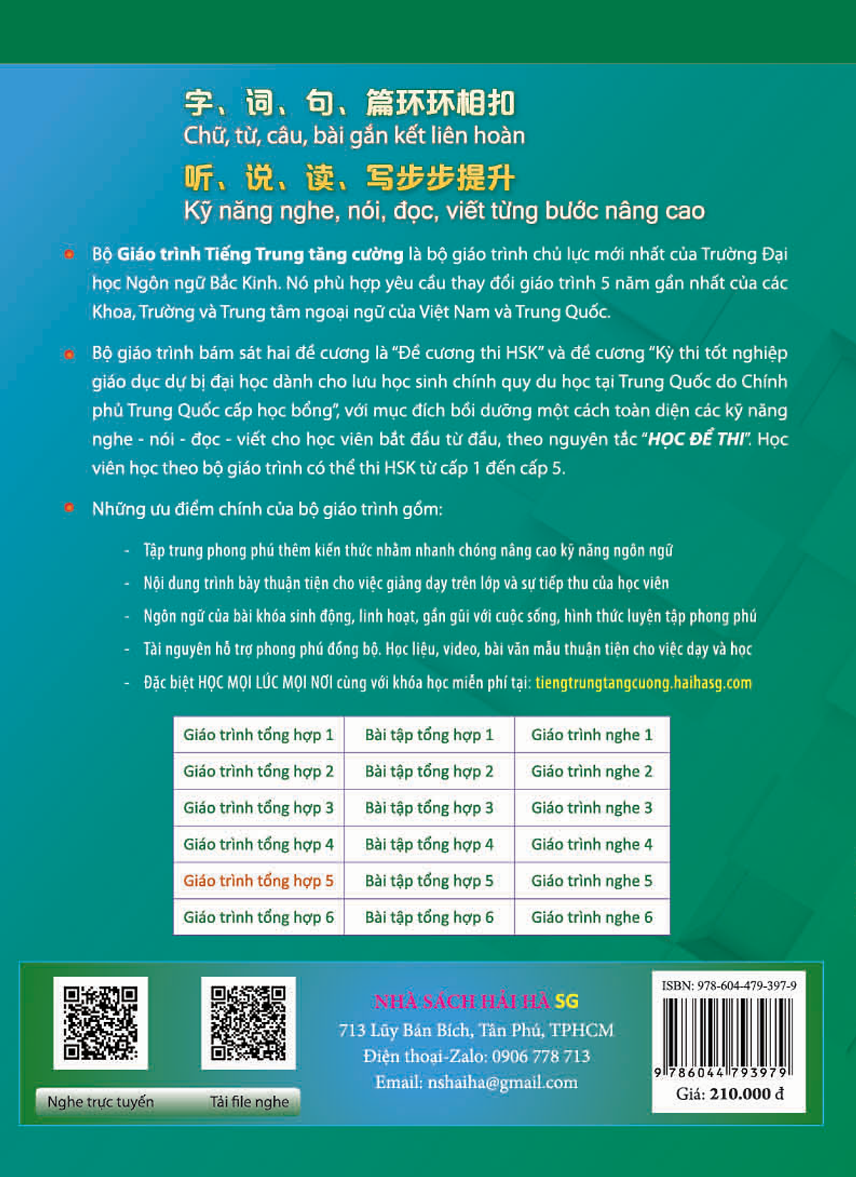 Bo
						
										
										Giao Trinh Tieng Trung Tang Cuong - Giao Trinh Tong Hop - Quyen 5/6 (Kho Lon)