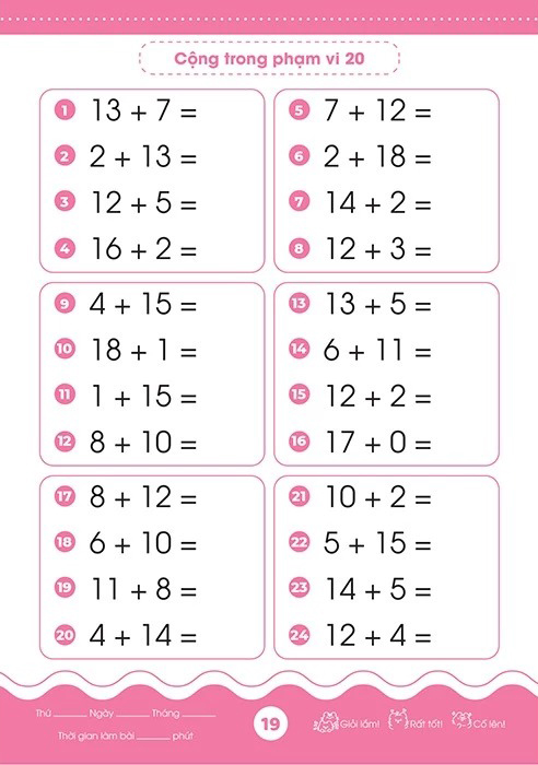 Bộ Giỏi Toán Từ Gốc - Thành Thạo Tính Nhanh - Cộng Trừ Trong Phạm Vi 20