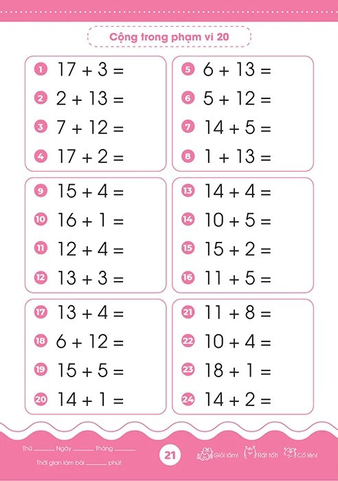 Bộ Giỏi Toán Từ Gốc - Thành Thạo Tính Nhanh - Cộng Trừ Trong Phạm Vi 20