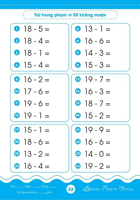 Bộ Giỏi Toán Từ Gốc - Thành Thạo Tính Nhanh - Cộng Trừ Trong Phạm Vi 20