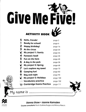 bộ give me five! level 1 activity book with digital activity book