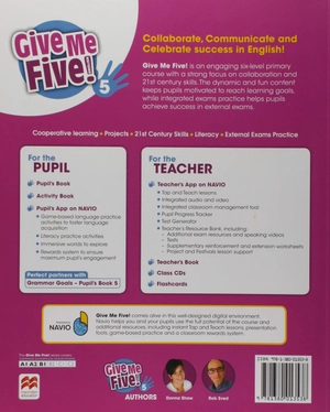 bộ give me five! level 5 pupil's book pack with navio app