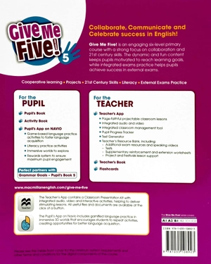 bộ give me five! level 5 pupil's book pack with navio app