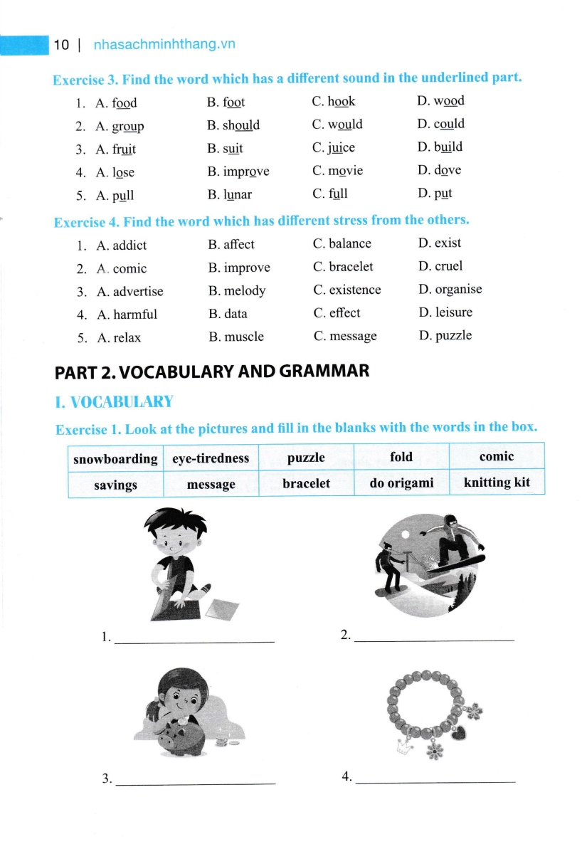 bộ global success - bài tập tiếng anh 8 - không đáp án