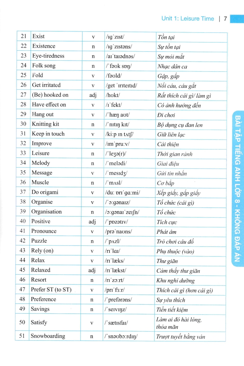 bộ global success - bài tập tiếng anh 8 - không đáp án