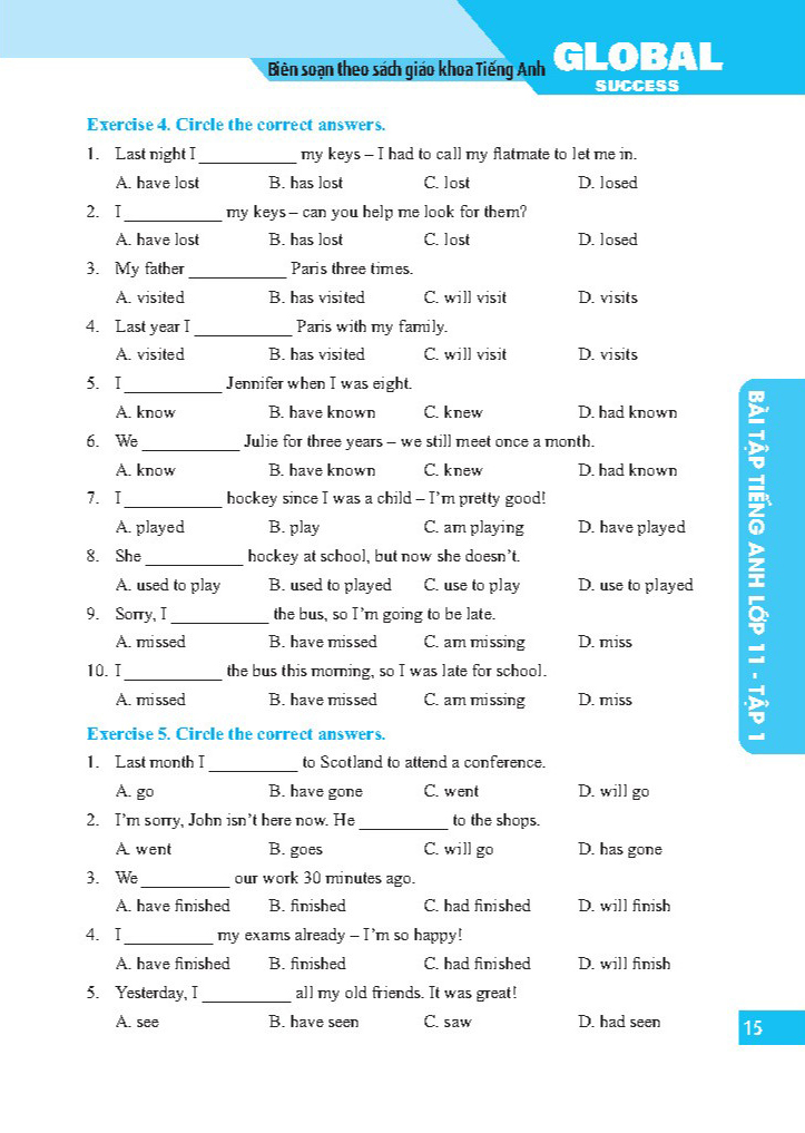 Bo
						
										
										Global Success - Bai Tap Tieng Anh Lop 11 - Tap 1 - Co Dap An