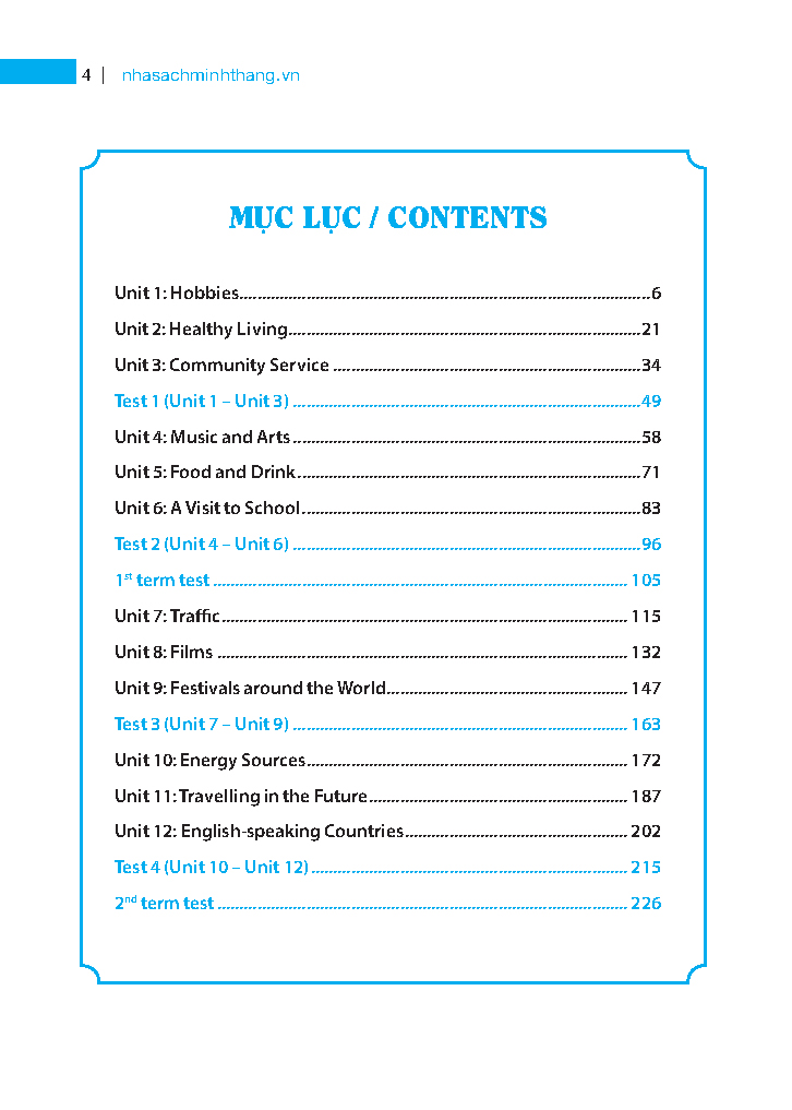 bộ global success - bài tập tiếng anh lớp 7 (không đáp án)