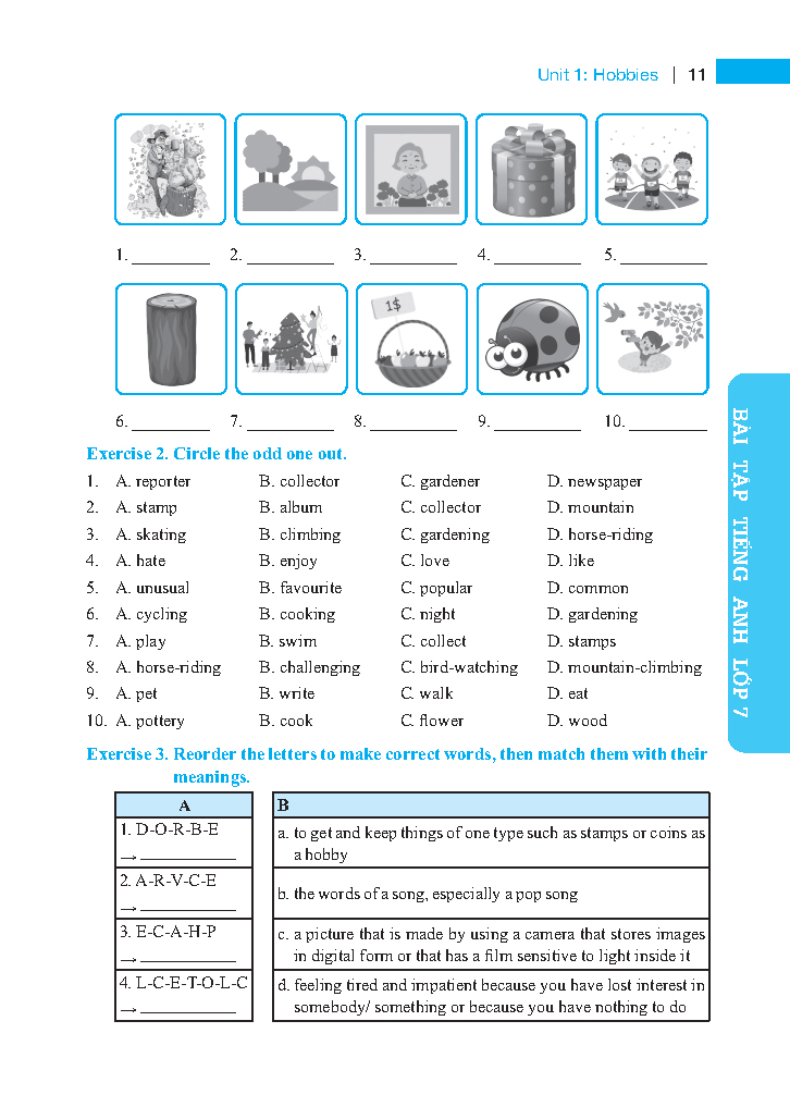 bộ global success - bài tập tiếng anh lớp 7 (không đáp án)