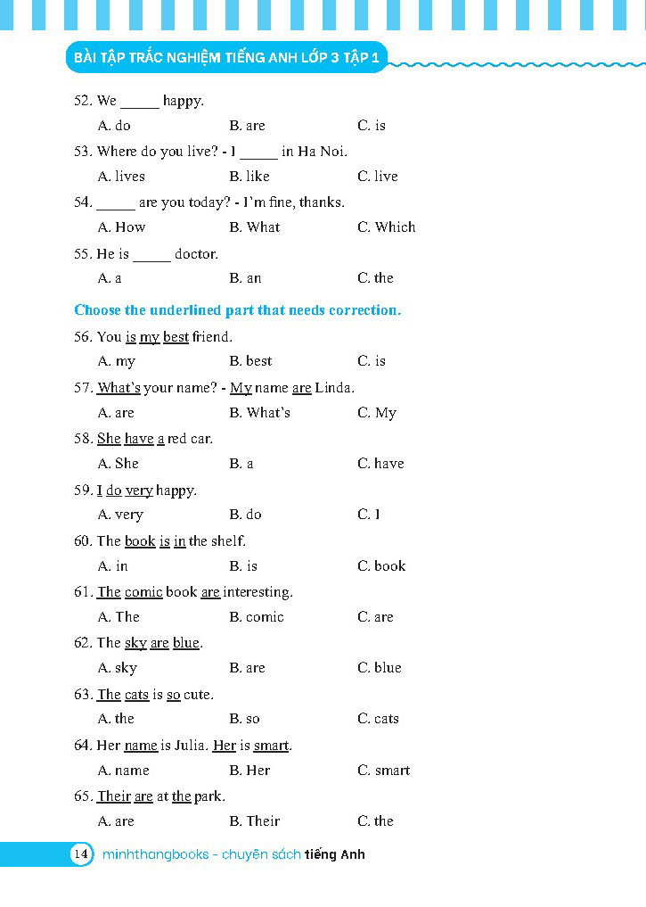 bộ global success - bài tập trắc nghiệm tiếng anh lớp 3 - tập 1 - có đáp án