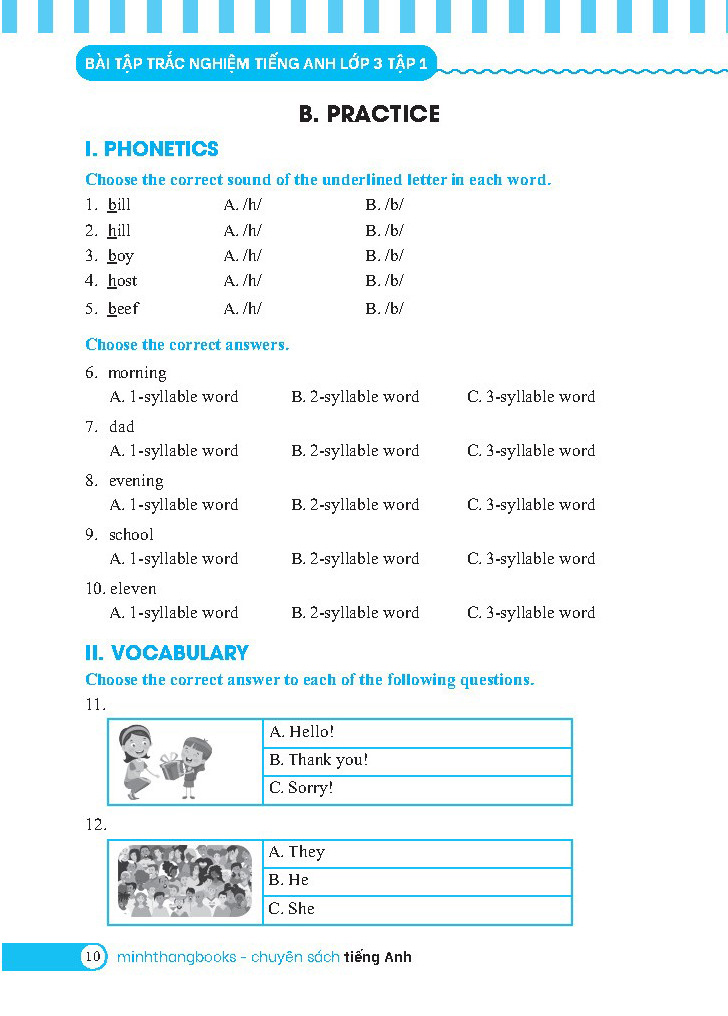 bộ global success - bài tập trắc nghiệm tiếng anh lớp 3 - tập 1 - có đáp án