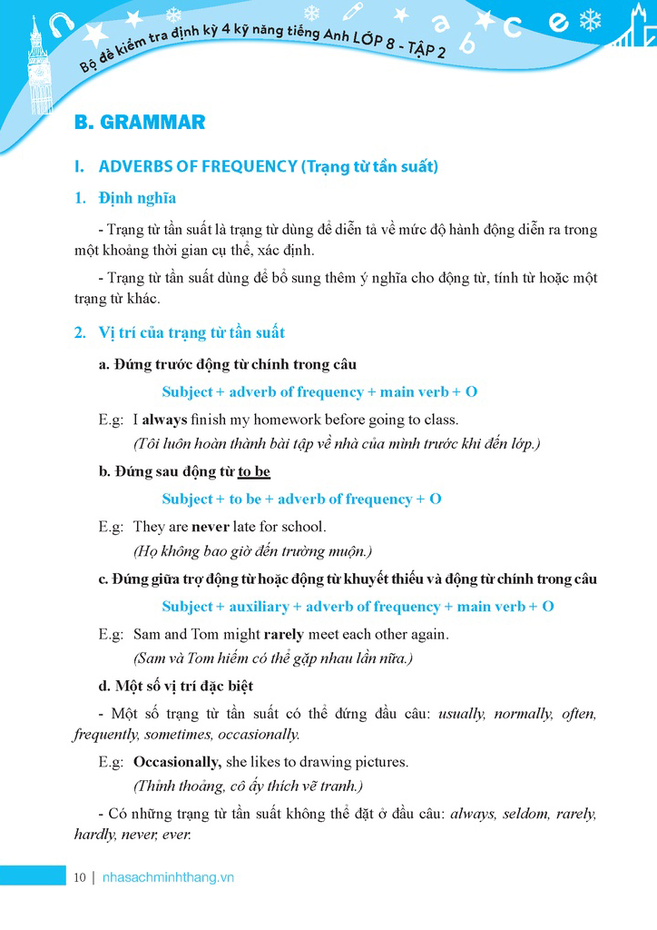 bộ global success - bộ đề kiểm tra định kỳ 4 kỹ năng tiếng anh lớp 8 - tập 2 - có đáp án