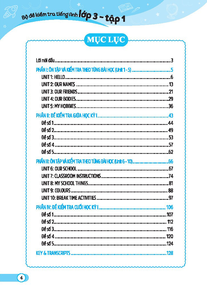 bộ global success - bộ đề kiểm tra tiếng anh lớp 3 - tập 1 - có đáp án