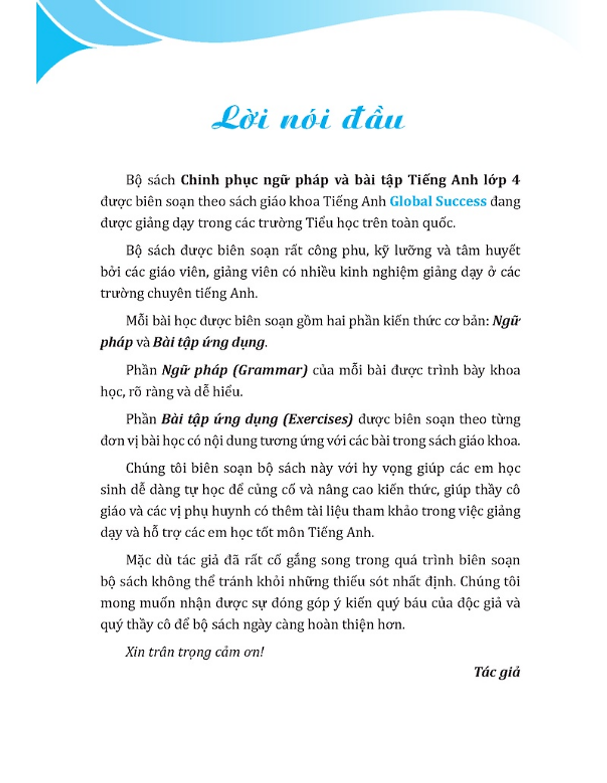bộ global success - chinh phục ngữ pháp và bài tập tiếng anh lớp 4 - tập 1 (có đáp án)