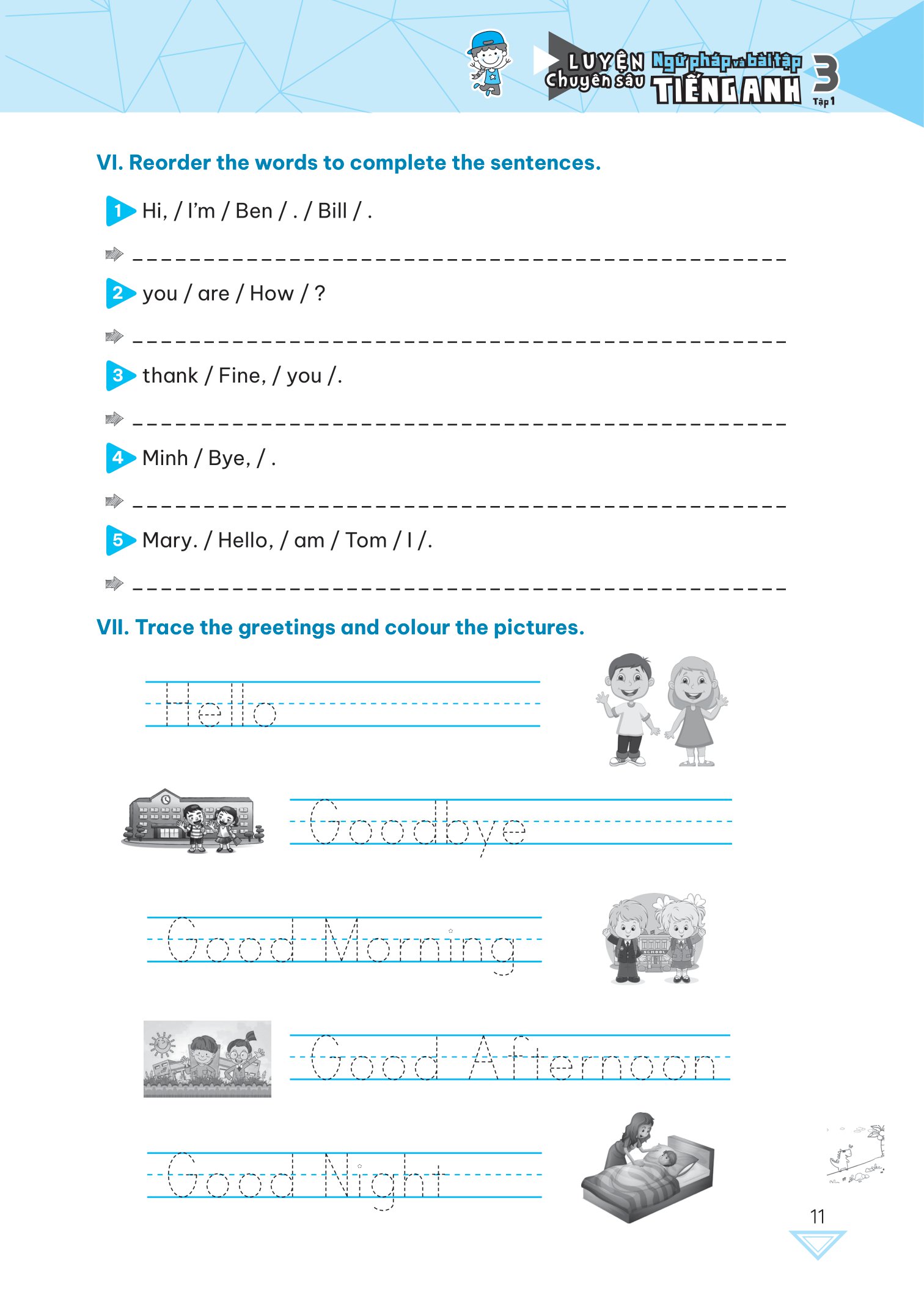 bộ global success - luyện chuyên sâu ngữ pháp và bài tập tiếng anh 3 - tập 1