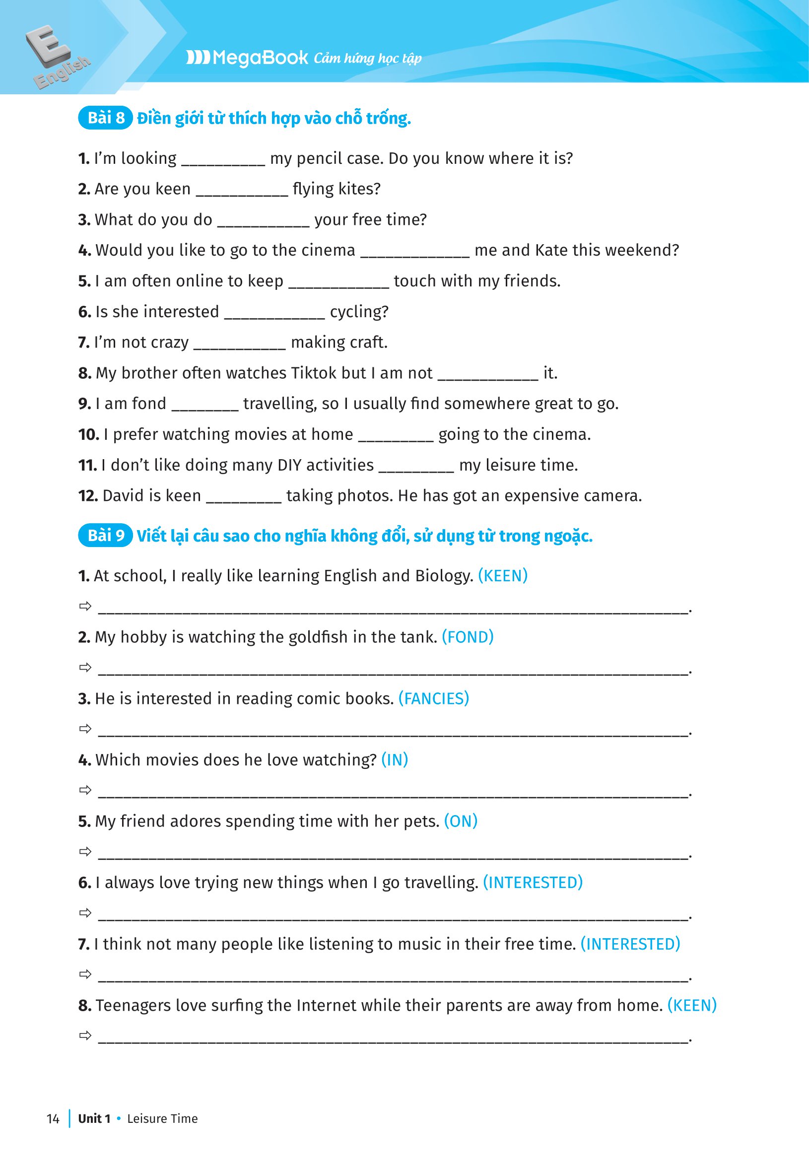 bộ global success - luyện chuyên sâu ngữ pháp và bài tập tiếng anh 8 - tập 1