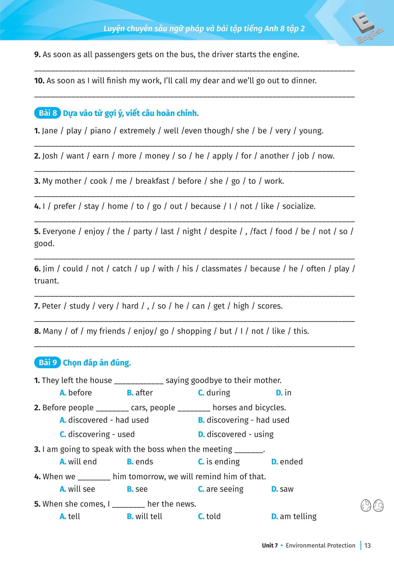 bộ global success - luyện chuyên sâu ngữ pháp và bài tập tiếng anh 8 - tập 2