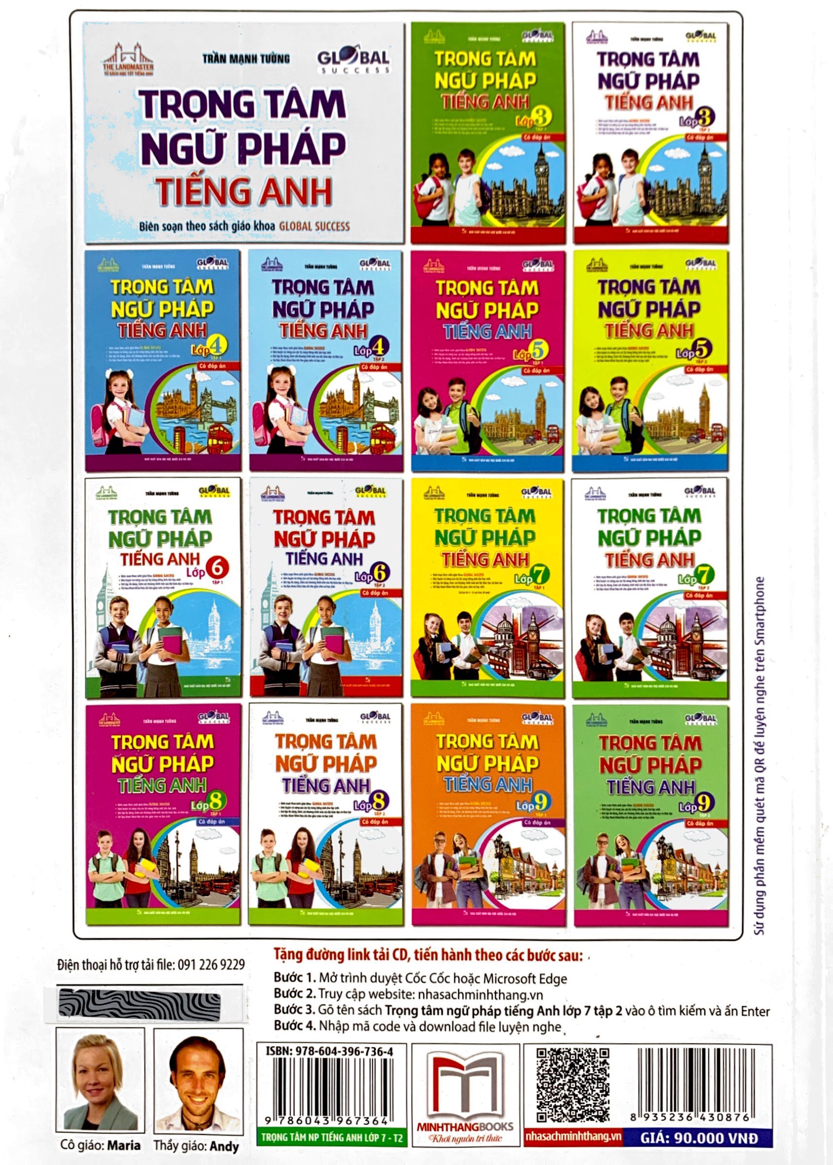 bộ global success - trọng tâm ngữ pháp tiếng anh lớp 7 - tập 2 - có đáp án (tái bản 2023)