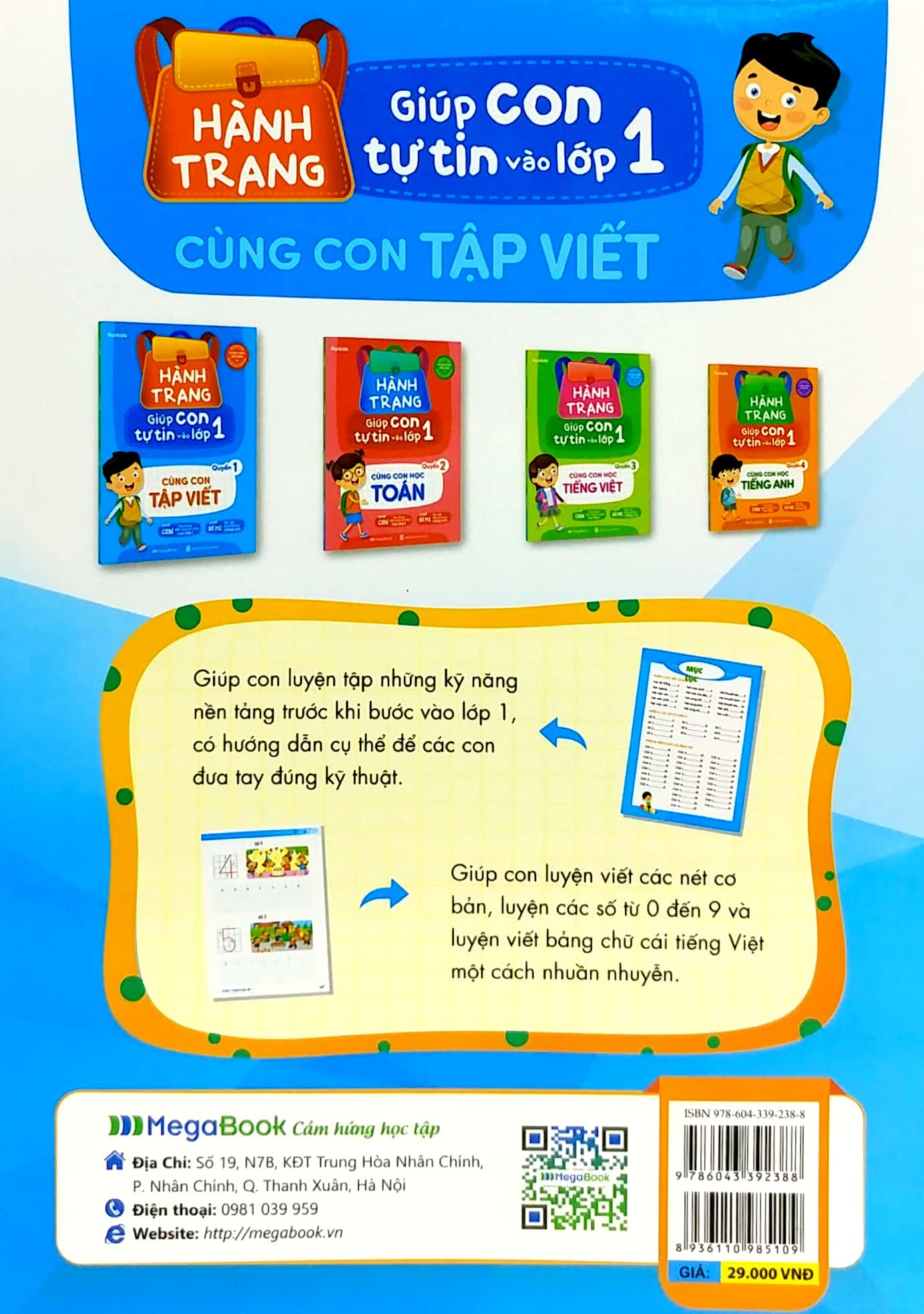 bộ hành trang giúp con tự tin vào lớp 1 - quyển 1: cùng con tập viết