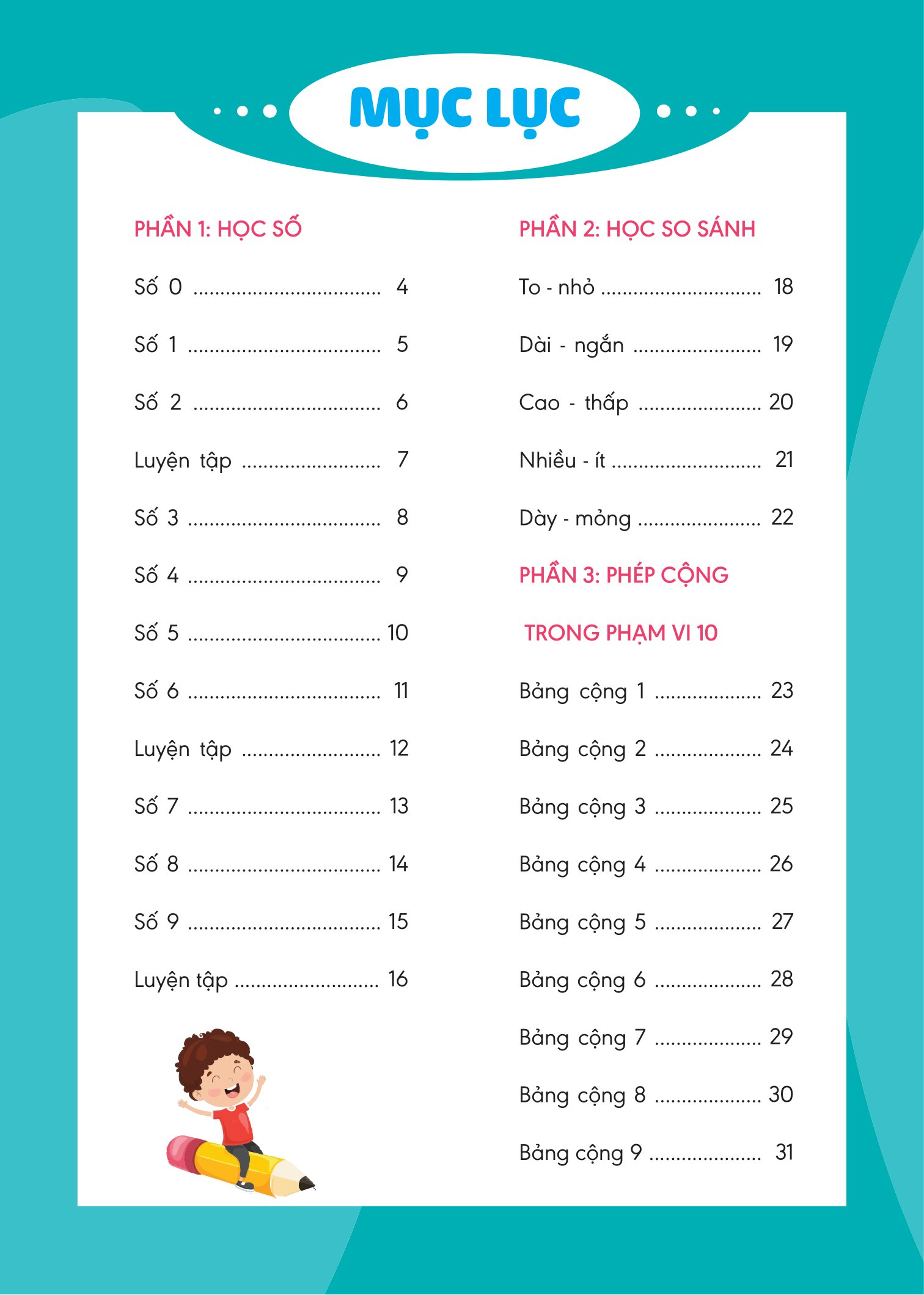 bộ hành trang giúp con tự tin vào lớp 1 - quyển 2: cùng con học toán