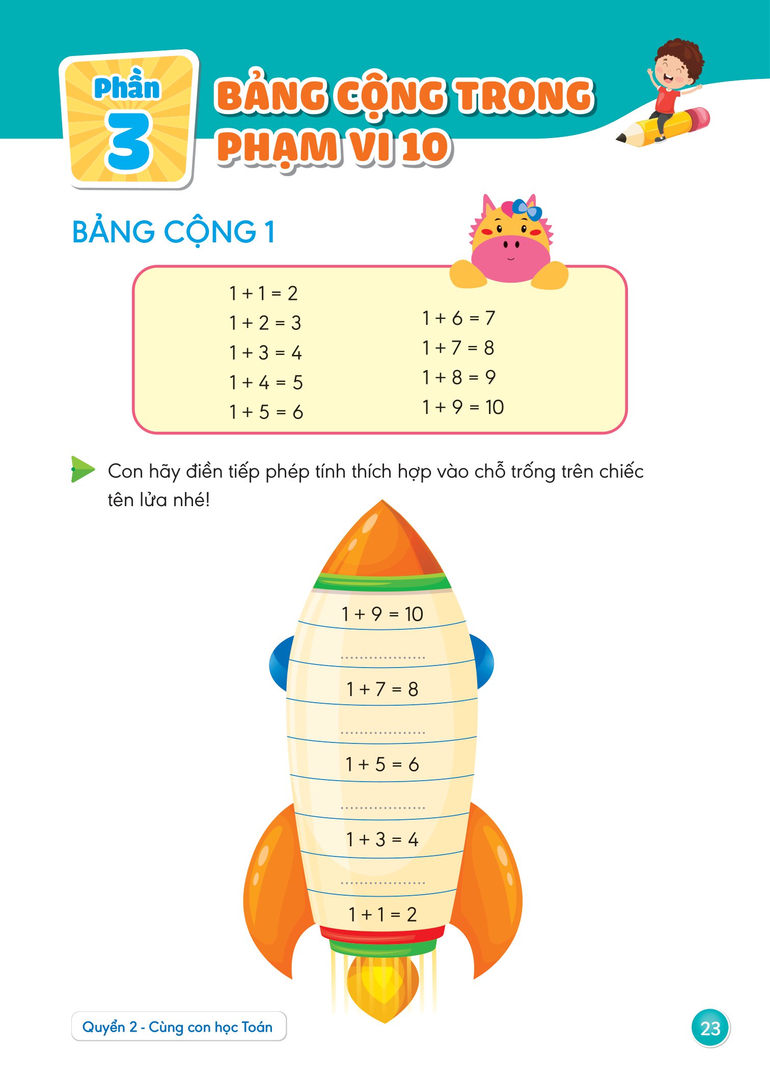 bộ hành trang giúp con tự tin vào lớp 1 - quyển 2: cùng con học toán