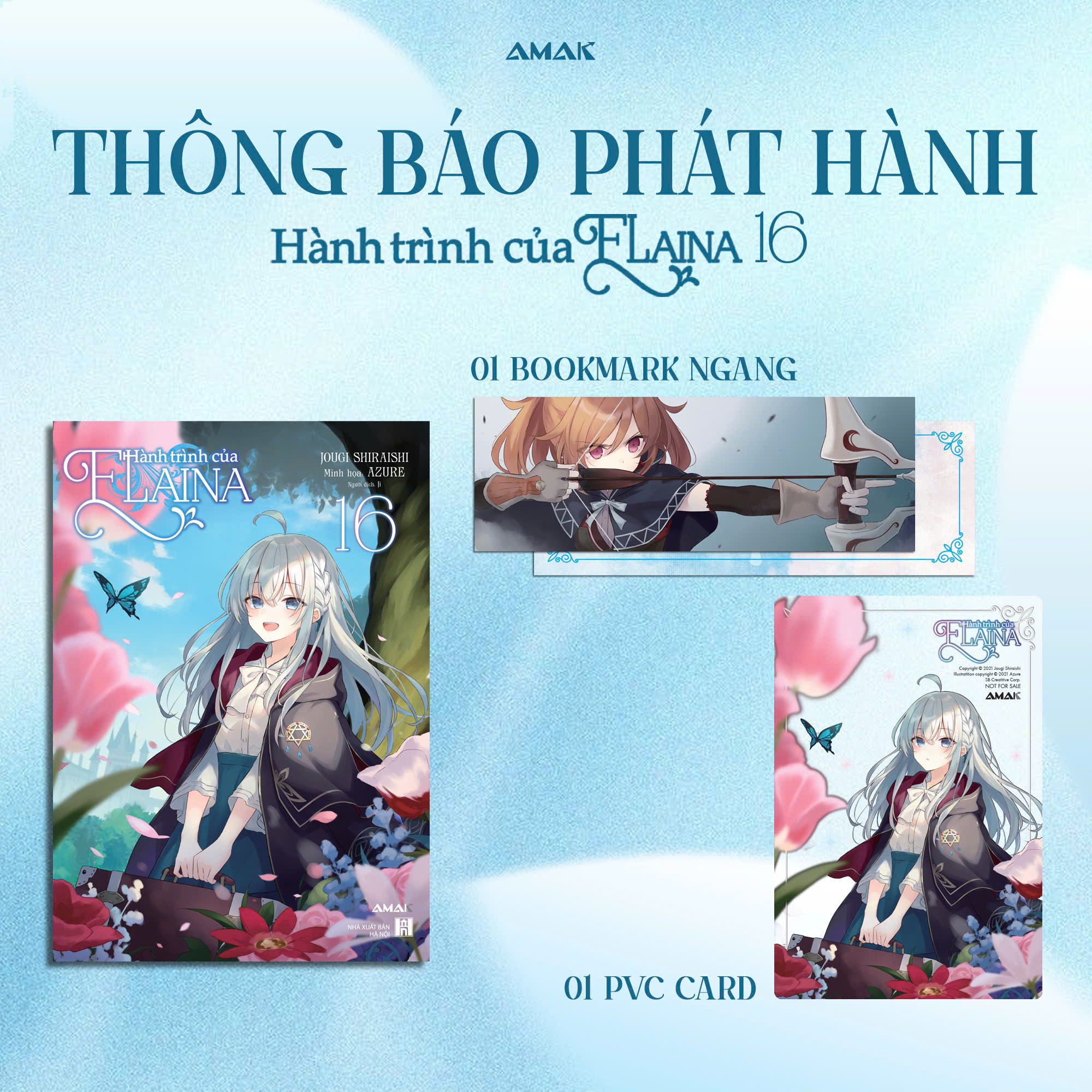 Bo
						
										
										Hanh Trinh Cua Elaina - Tap 16 - Tang Kem Bookmark Hai Mat + Clearcard