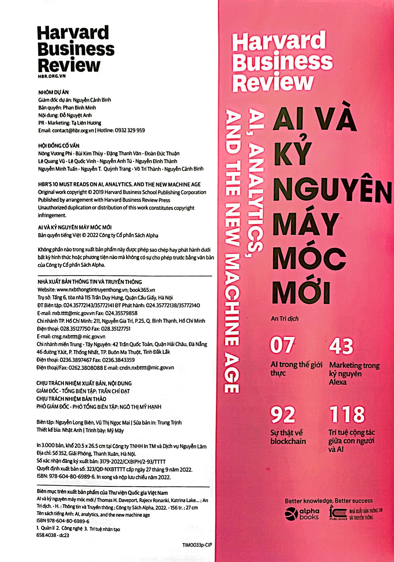 bộ hbr on - ai và kỷ nguyên máy móc mới
