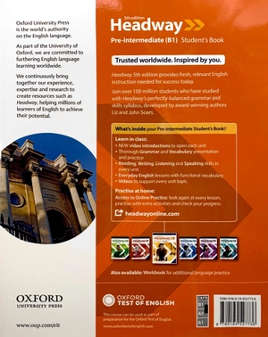 bộ headway 5th edition: pre-intermediate: student's book a with online practice (units 1 - 6)