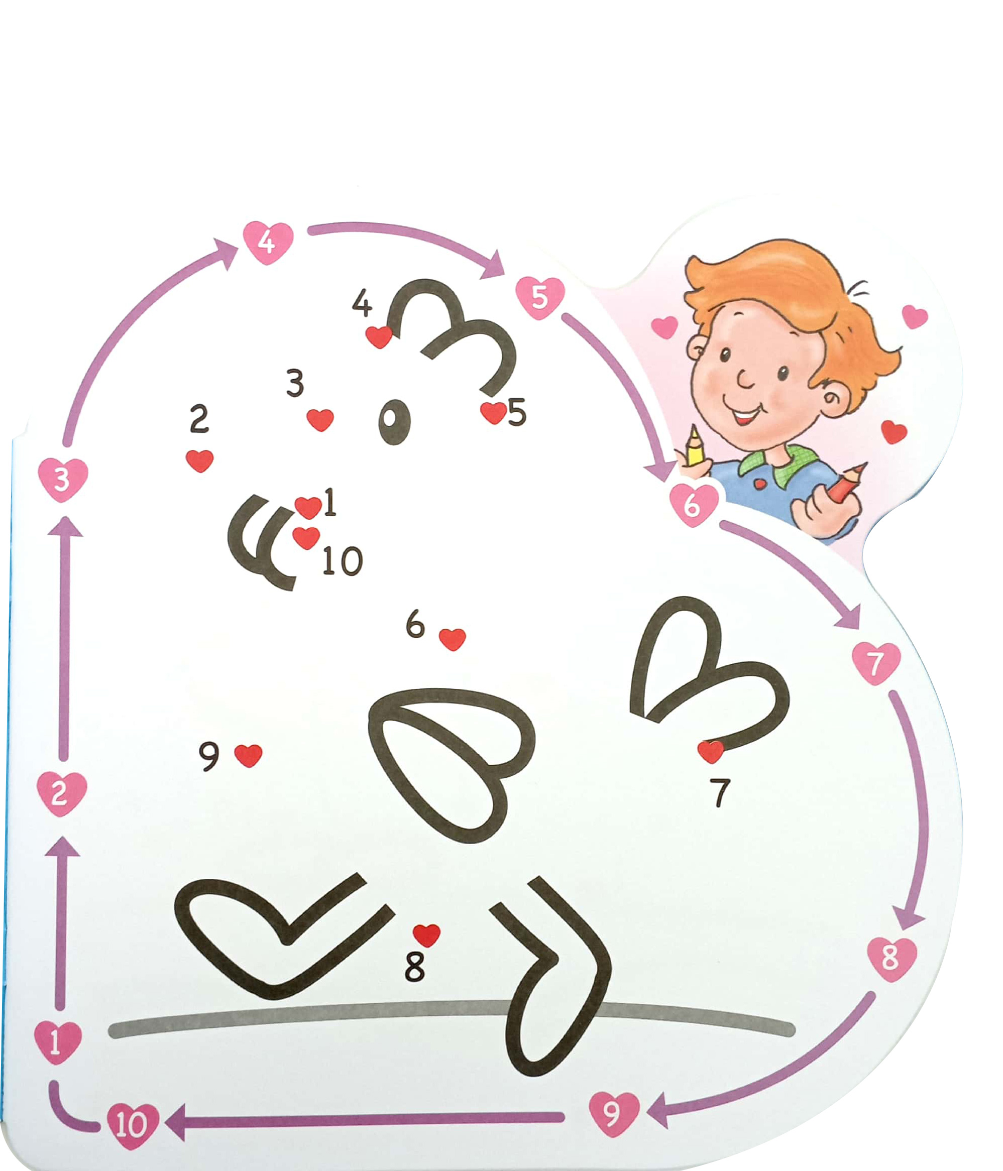 bộ heart to heart - nối số và tô màu 1