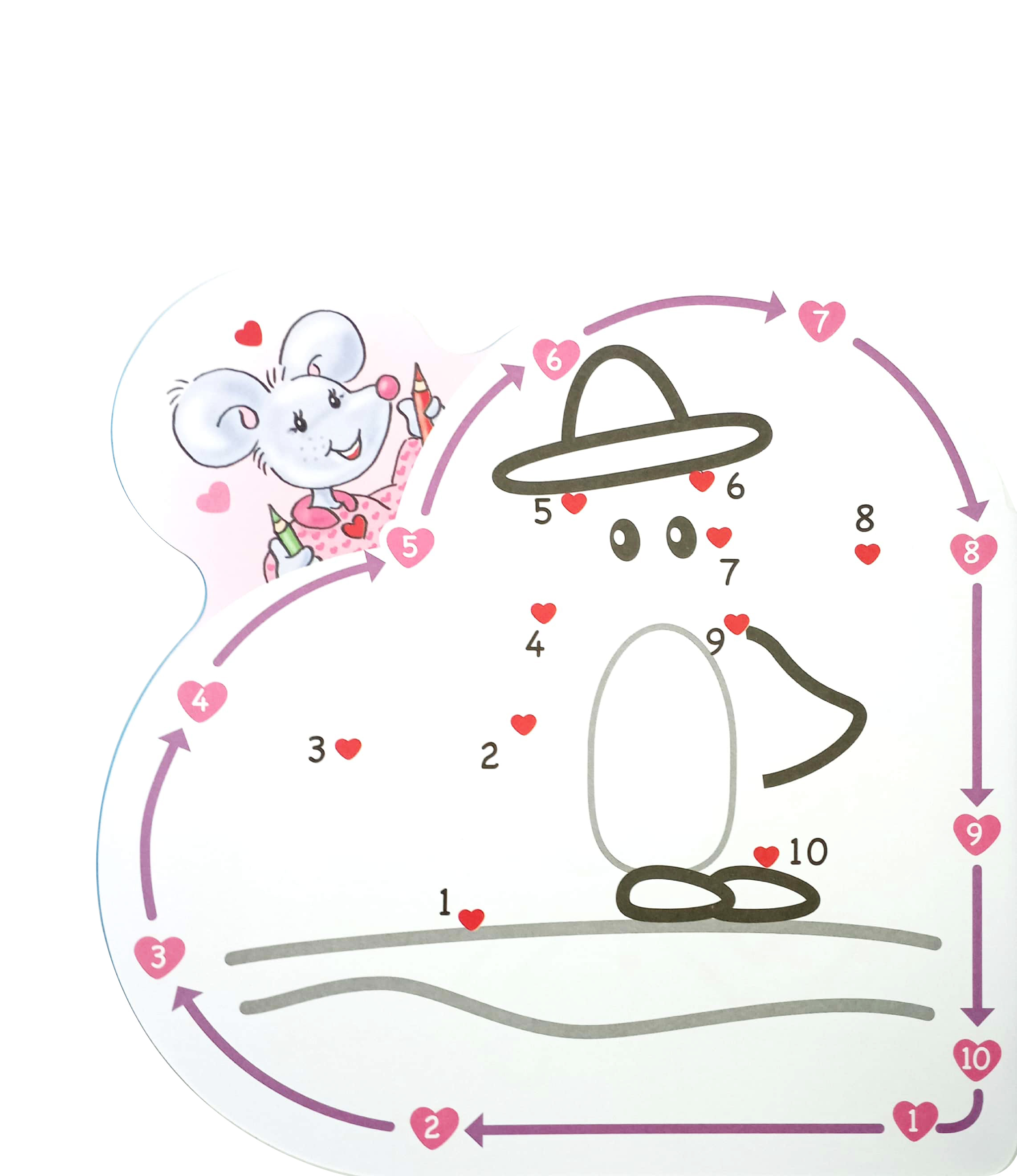 bộ heart to heart - nối số và tô màu 1