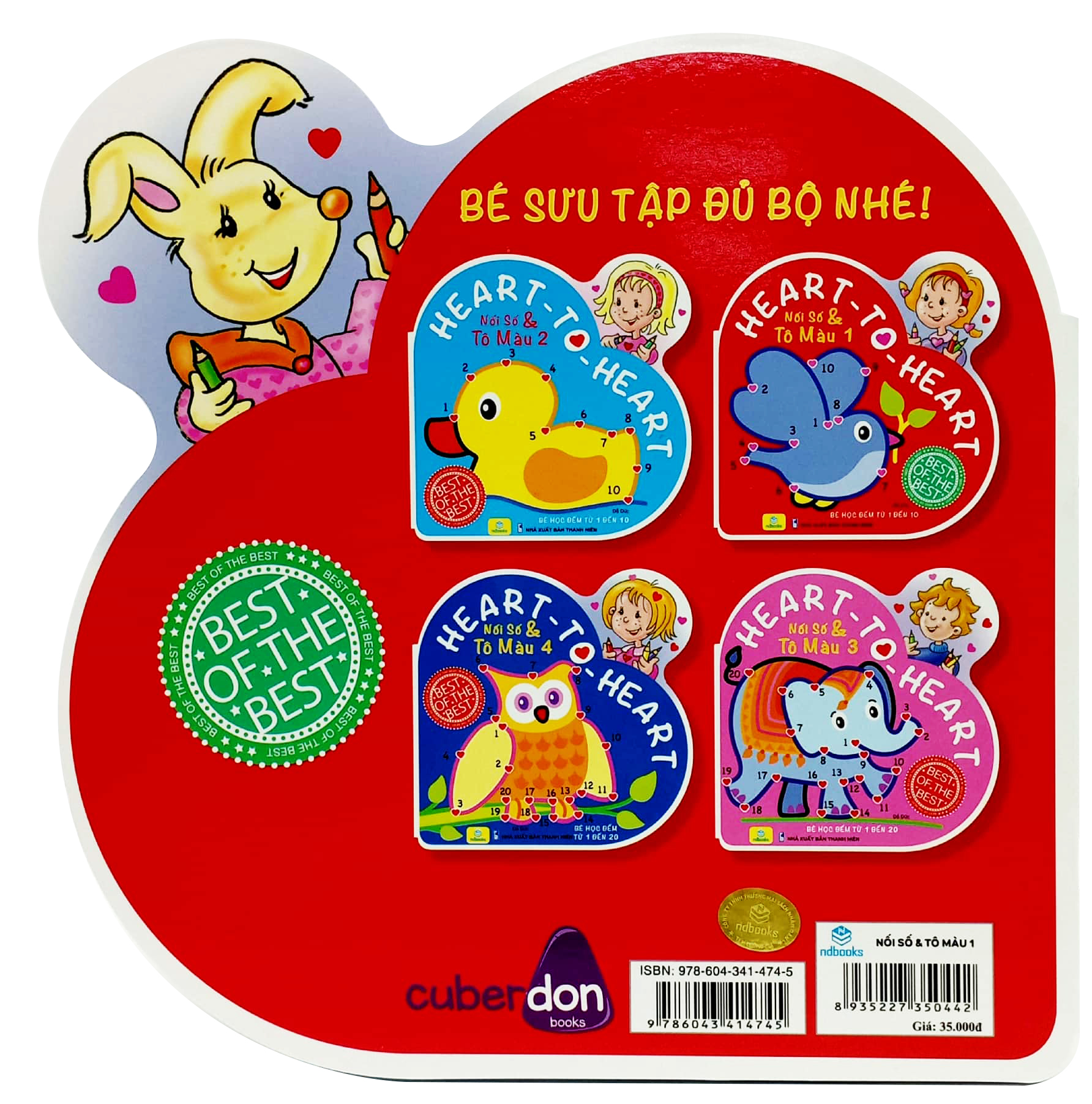 bộ heart to heart - nối số và tô màu 1