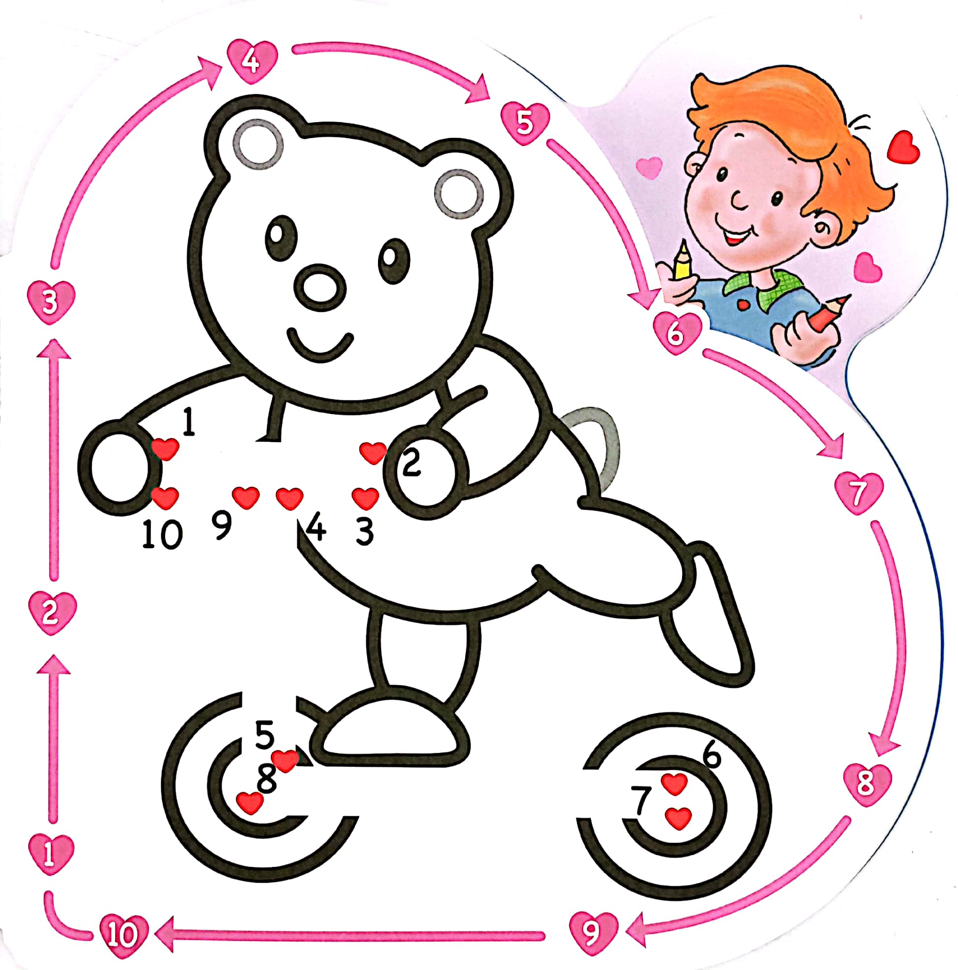 bộ heart to heart - nối số và tô màu 2