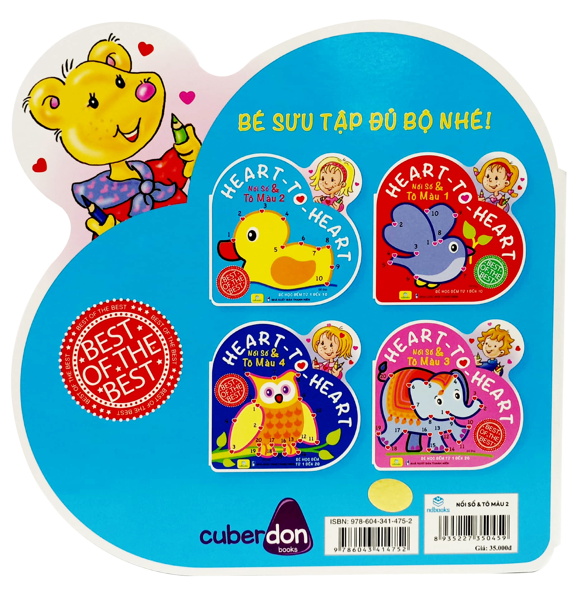 bộ heart to heart - nối số và tô màu 2