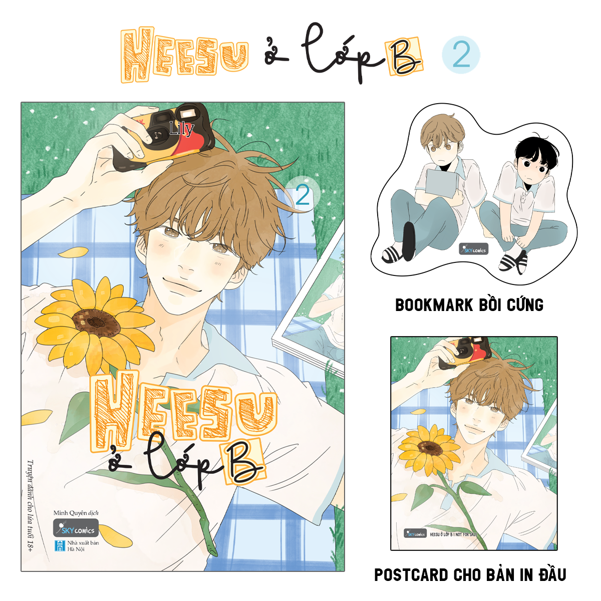bộ heesu ở lớp b - tập 2 - tặng kèm bookmark bế hình bồi cứng + postcard bồi cứng