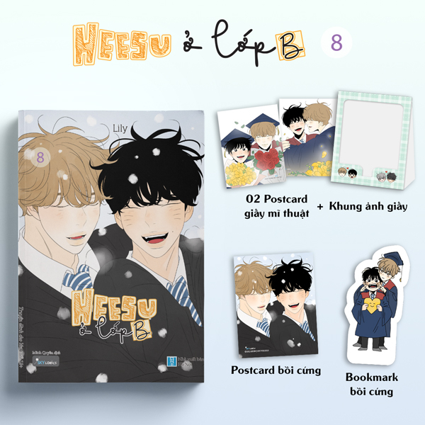 Bo
Heesu O Lop B - Tap 8 - Tang Kem 1 Postcard Boi Cung + 1 Bookmark Nhan Vat Boi Cung + 1 Khung Anh Giay + 2 Postcard Giay Mi Thuat