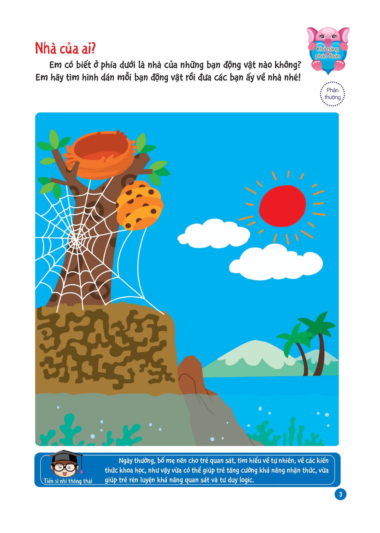 bộ hình dán thú vị, rèn luyện tư duy 3