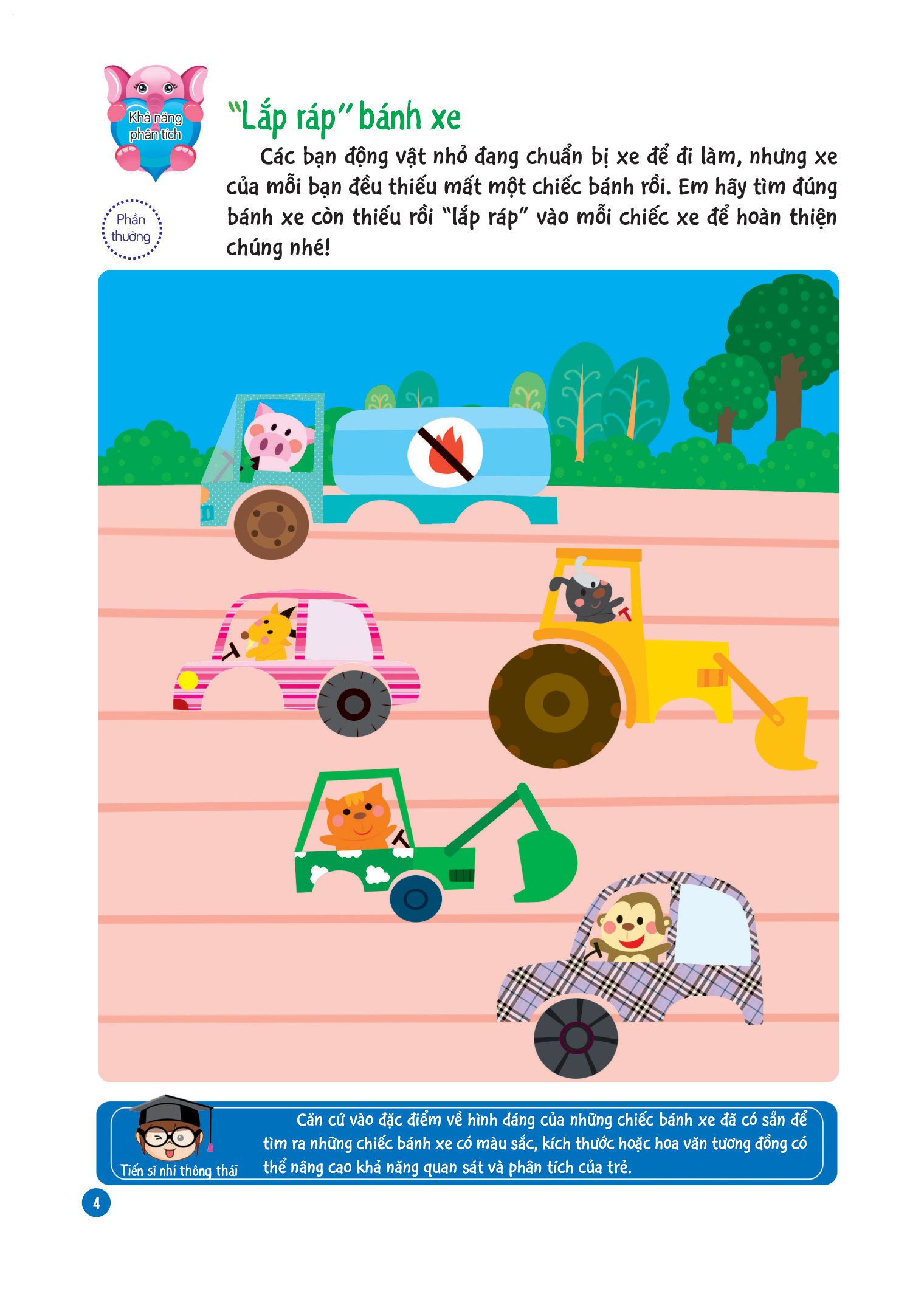 bộ hình dán thú vị, rèn luyện tư duy 3