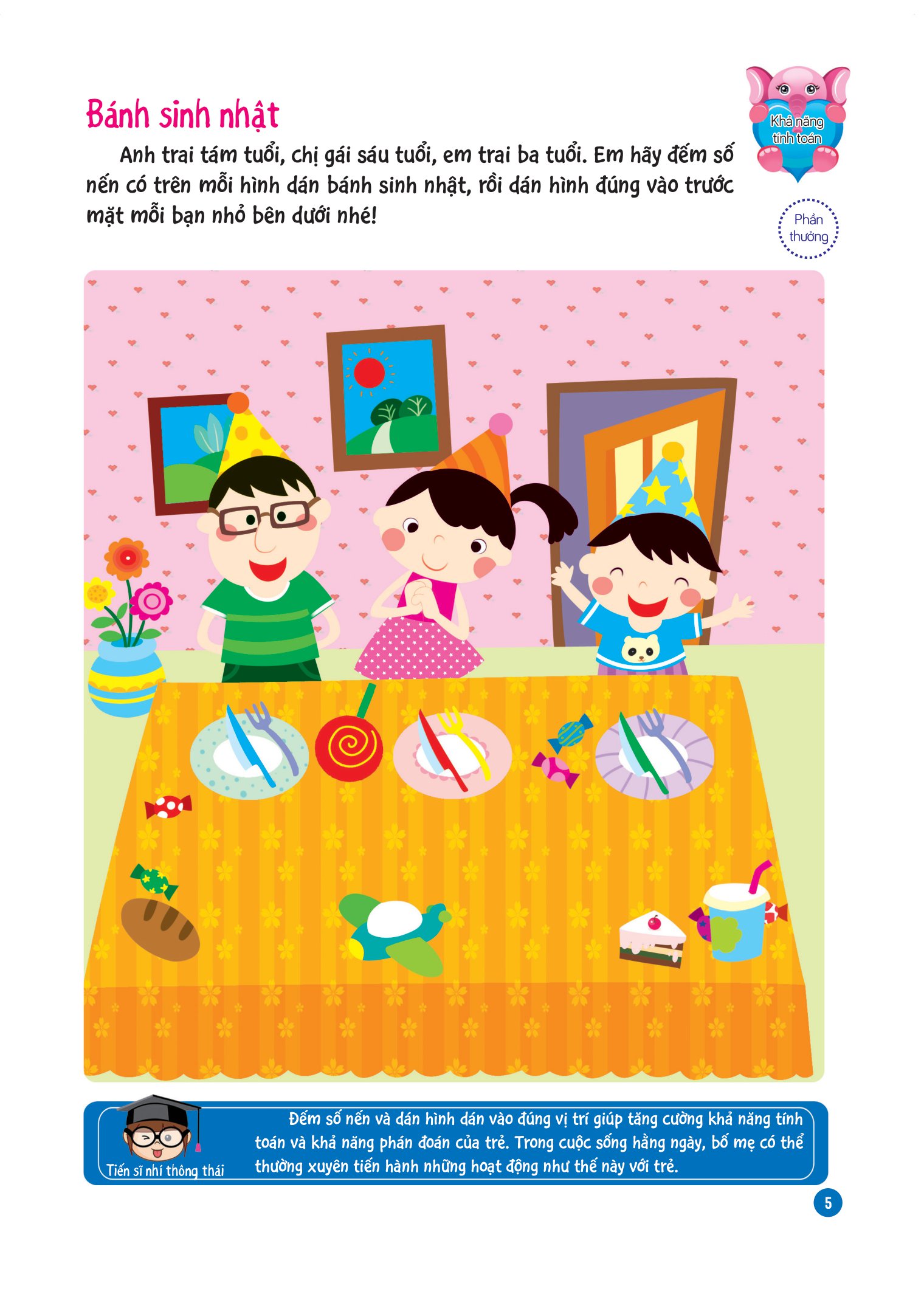 bộ hình dán thú vị, rèn luyện tư duy 3