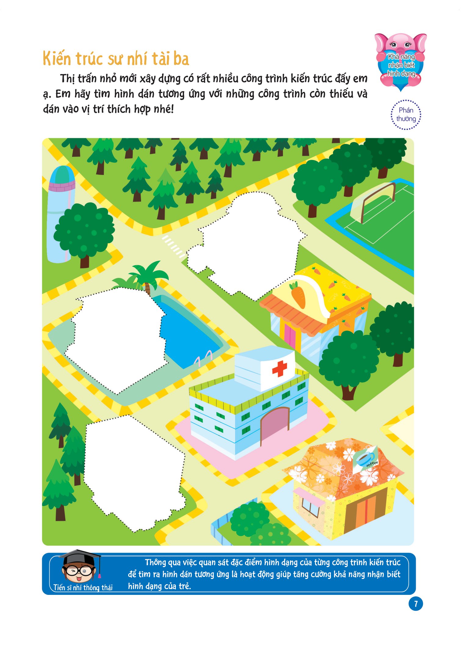 bộ hình dán thú vị, rèn luyện tư duy 3