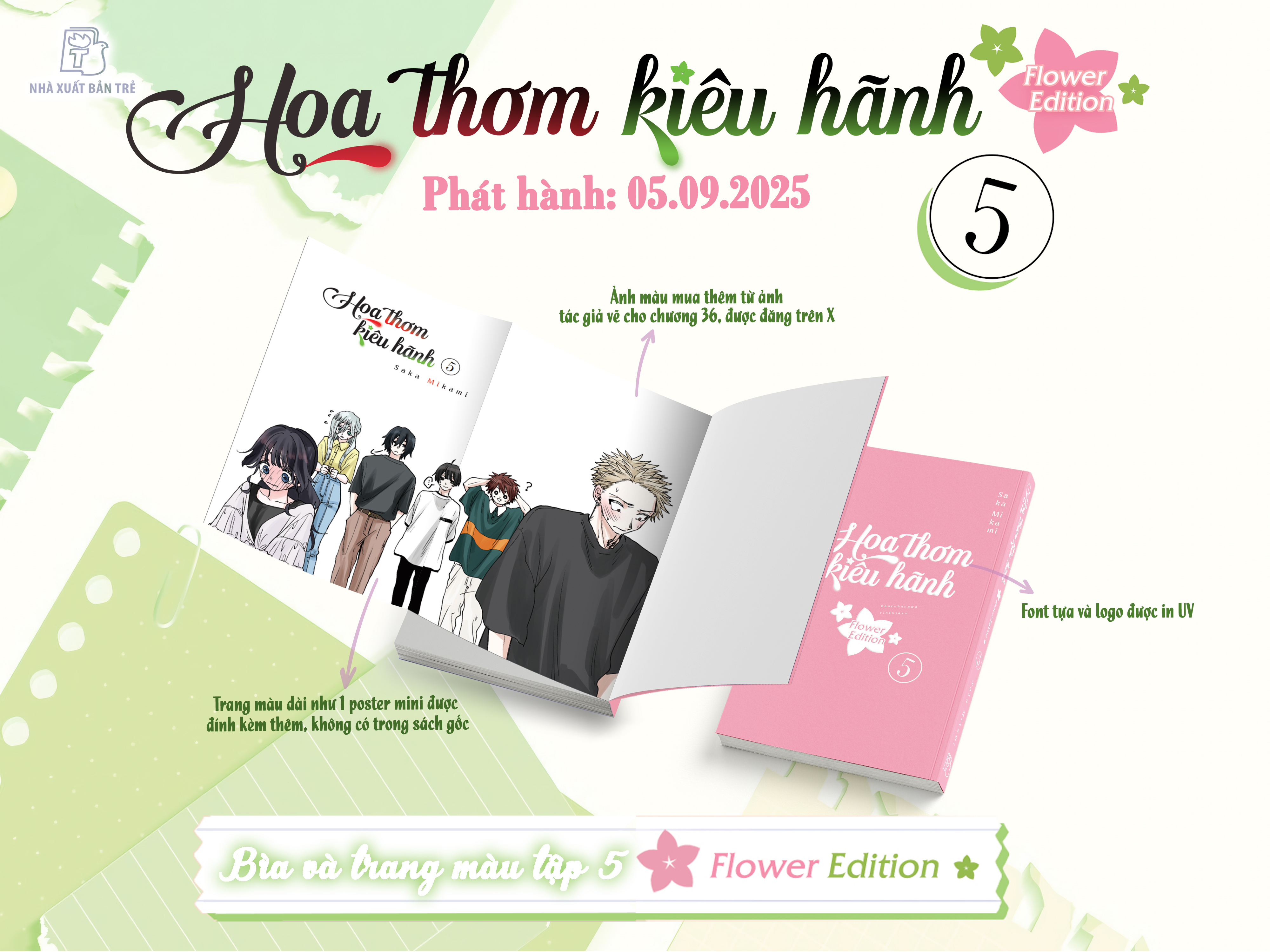 Bo
						
										
										Hoa Thom Kieu Hanh - Tap 5 - Flower Edition - Tang Kem Set 6 Standee PVC + Moc Khoa Mica + Hop Giay Dung Qua