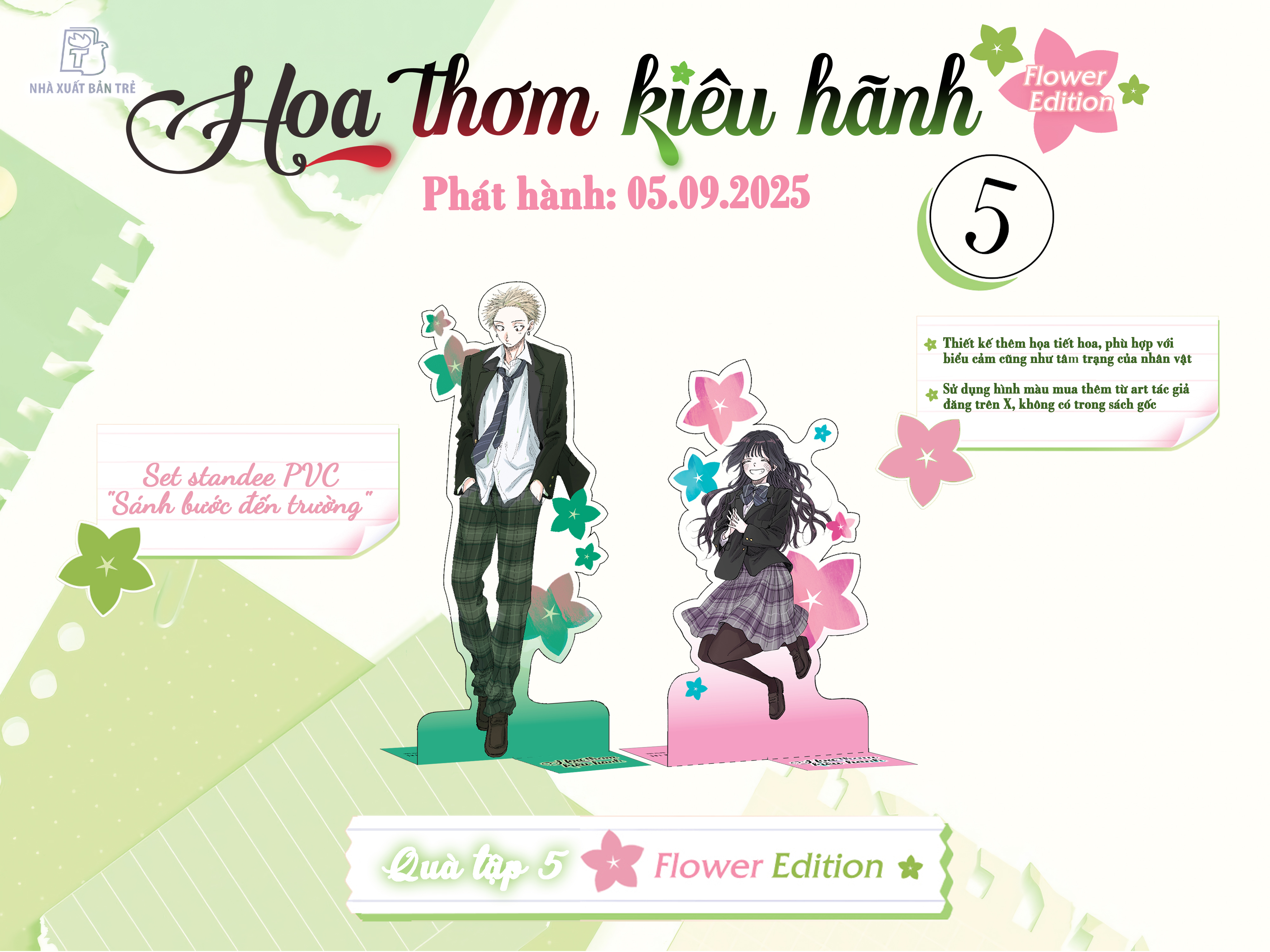 Bo
						
										
										Hoa Thom Kieu Hanh - Tap 5 - Flower Edition - Tang Kem Set 6 Standee PVC + Moc Khoa Mica + Hop Giay Dung Qua