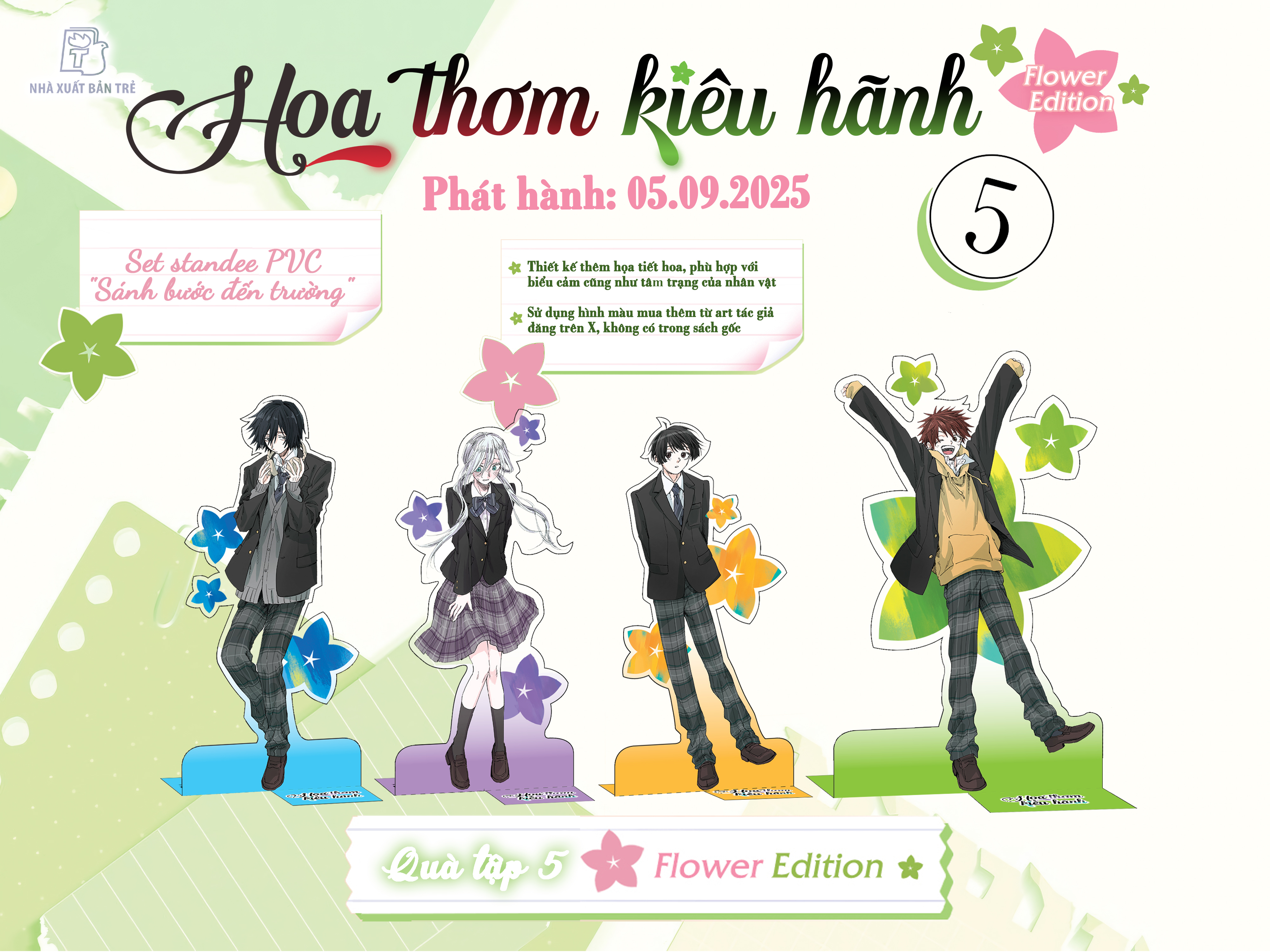 Bo
						
										
										Hoa Thom Kieu Hanh - Tap 5 - Flower Edition - Tang Kem Set 6 Standee PVC + Moc Khoa Mica + Hop Giay Dung Qua