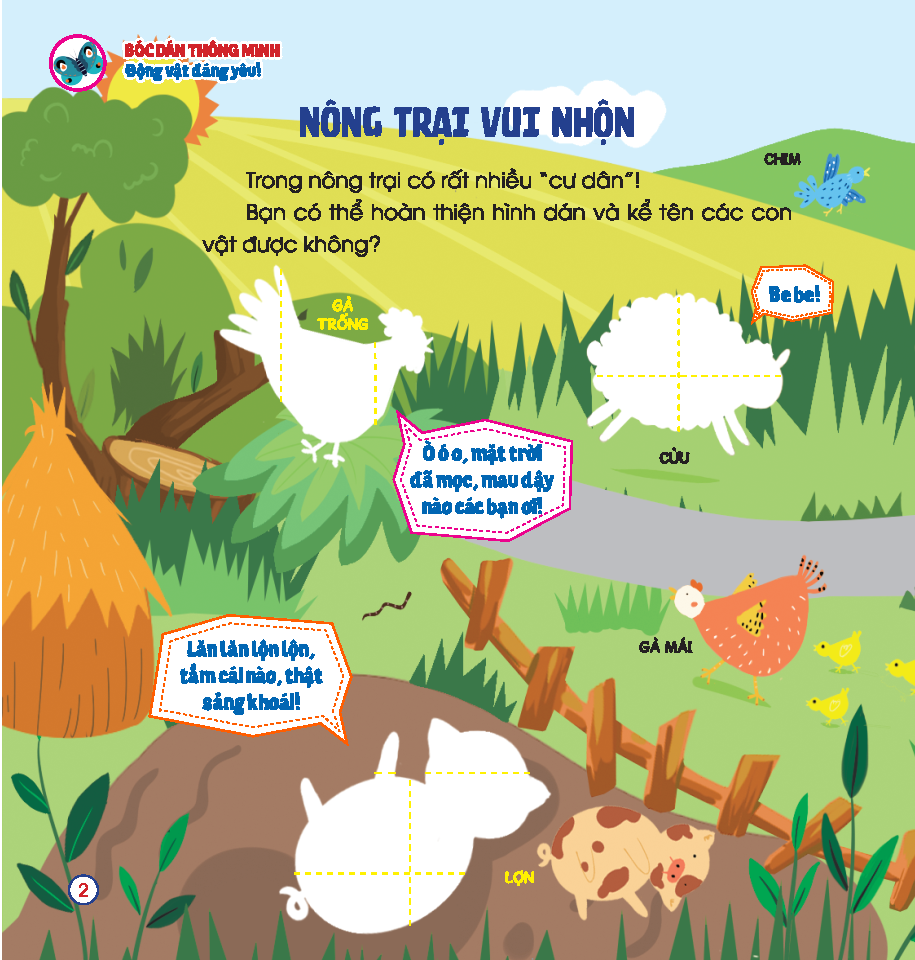 Bo
						
										
										Hoan Thien Ky Nang 3-7 Tuoi - Boc Dan Hinh Thong Minh - Dong Vat Dang Yeu