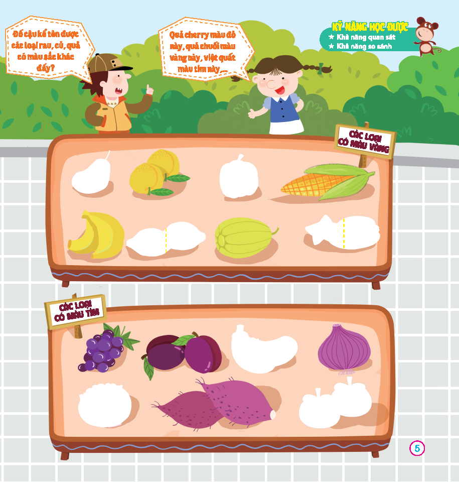 Bo
						
										
										Hoan Thien Ky Nang 3-7 Tuoi - Boc Dan Hinh Thong Minh - Rau, Cu, Qua Yummy!