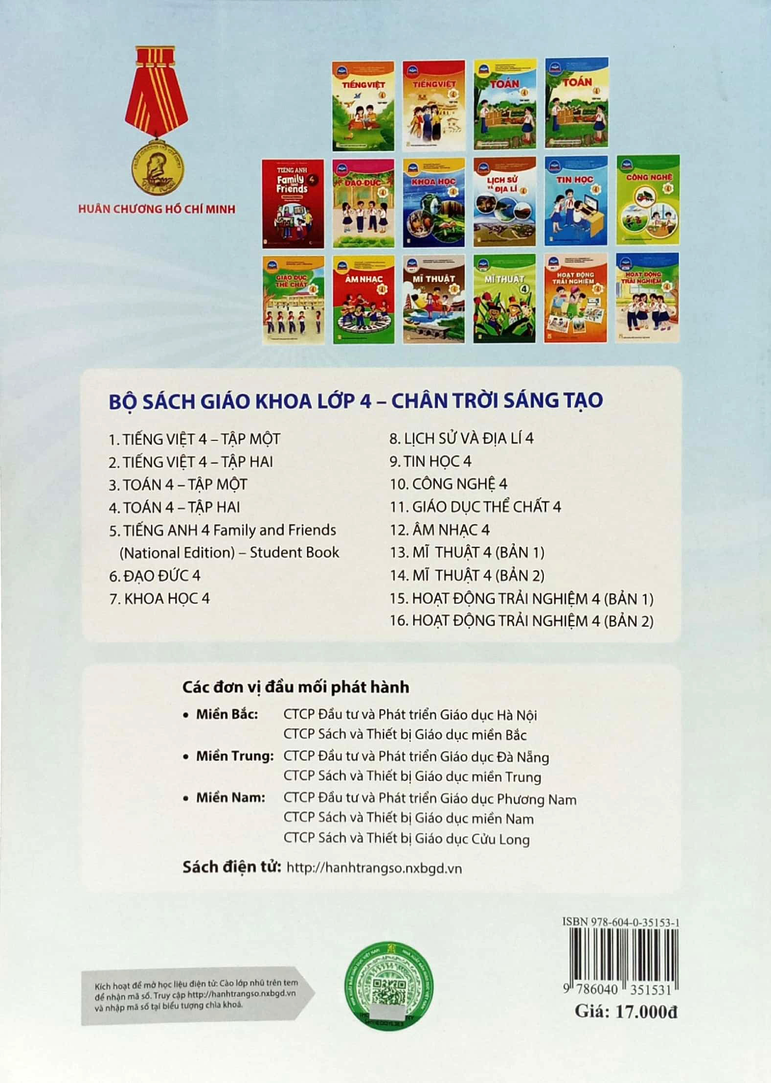 bộ hoạt động trải nghiệm 4 - bản 2 (chân trời sáng tạo) (chuẩn)