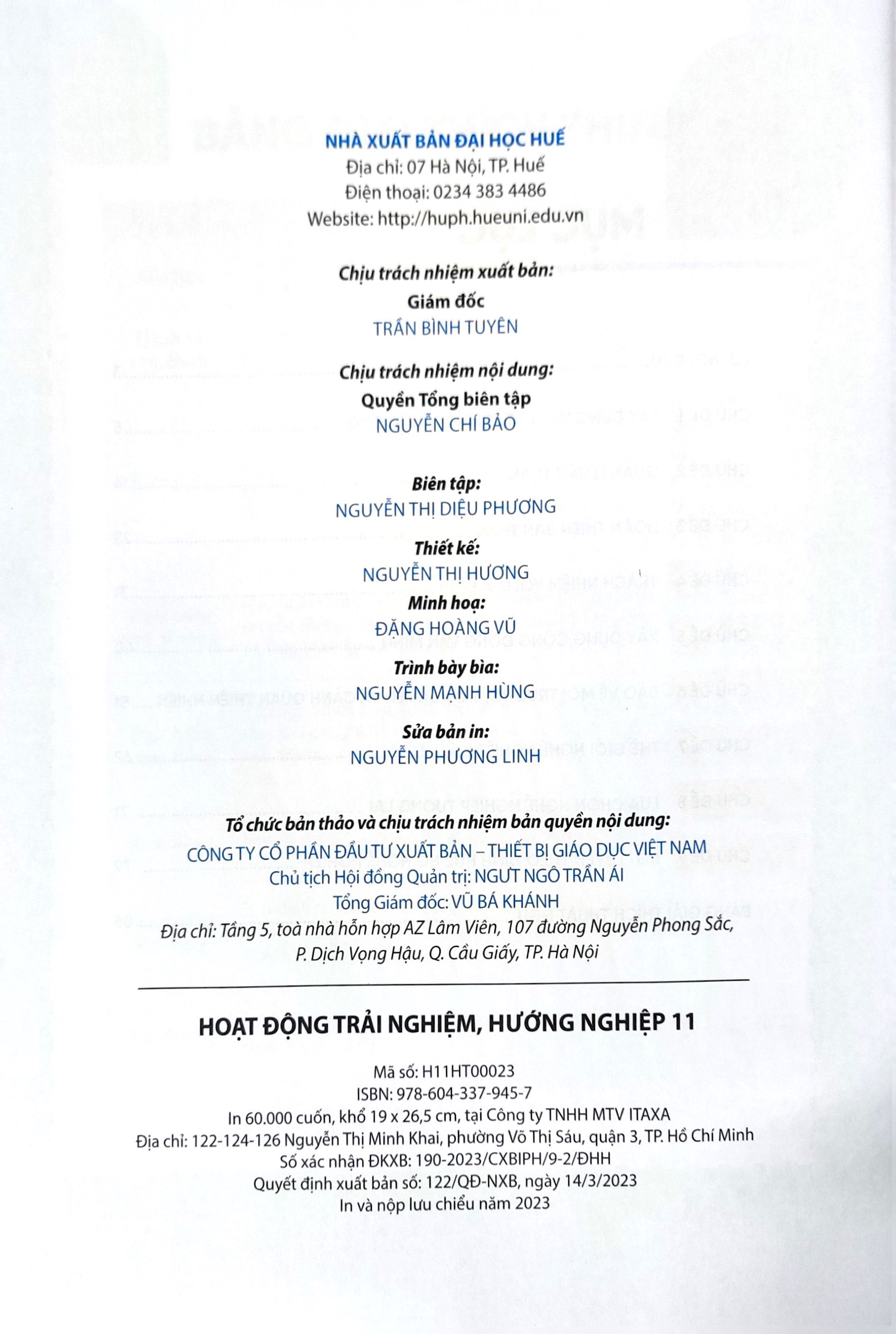 bộ hoạt động trải nghiệm, hướng nghiệp 11 (cánh diều) (chuẩn)