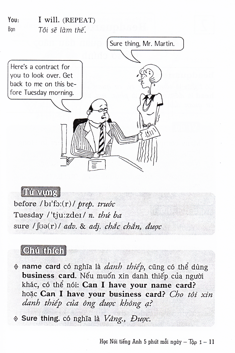 bộ học nói tiếng anh 5 phút mỗi ngày - tập 1 (kèm cd)