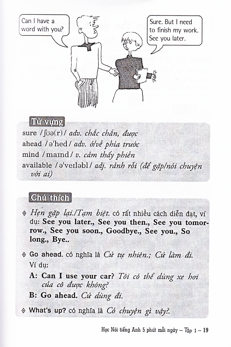 bộ học nói tiếng anh 5 phút mỗi ngày - tập 1 (kèm cd)